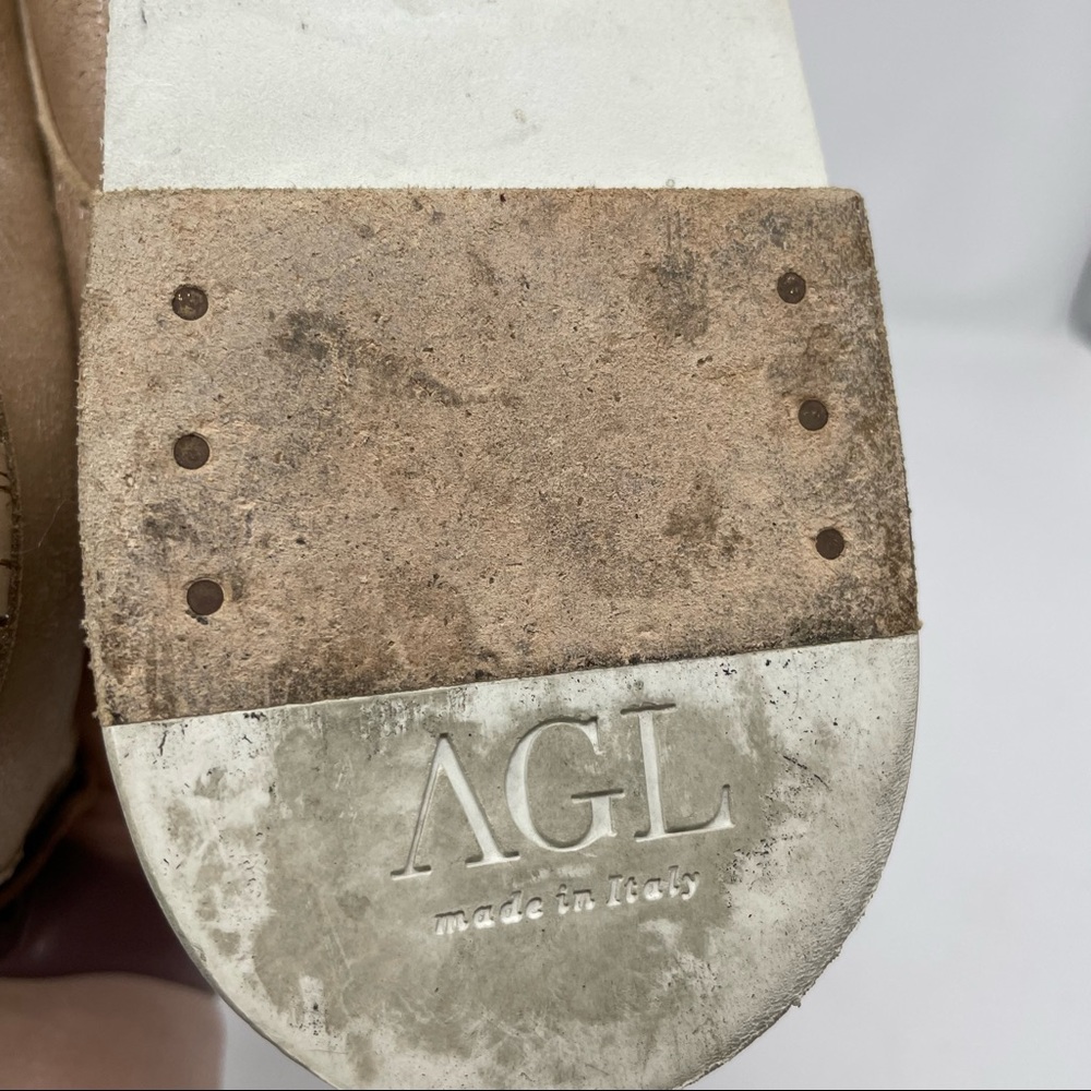 AGL Juliet Rose Gold Metallic Cork Platform Oxfords Shoes 40 - Picture 9 of 13